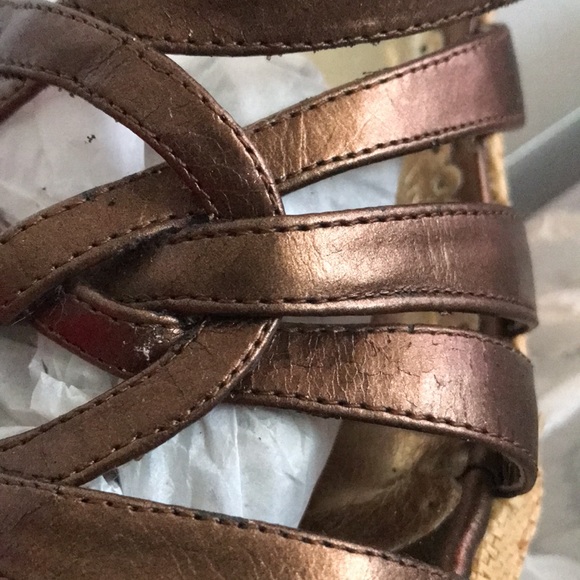 Cloud walker bronze trinity wedge slip on sandal 8W - Picture 16 of 16